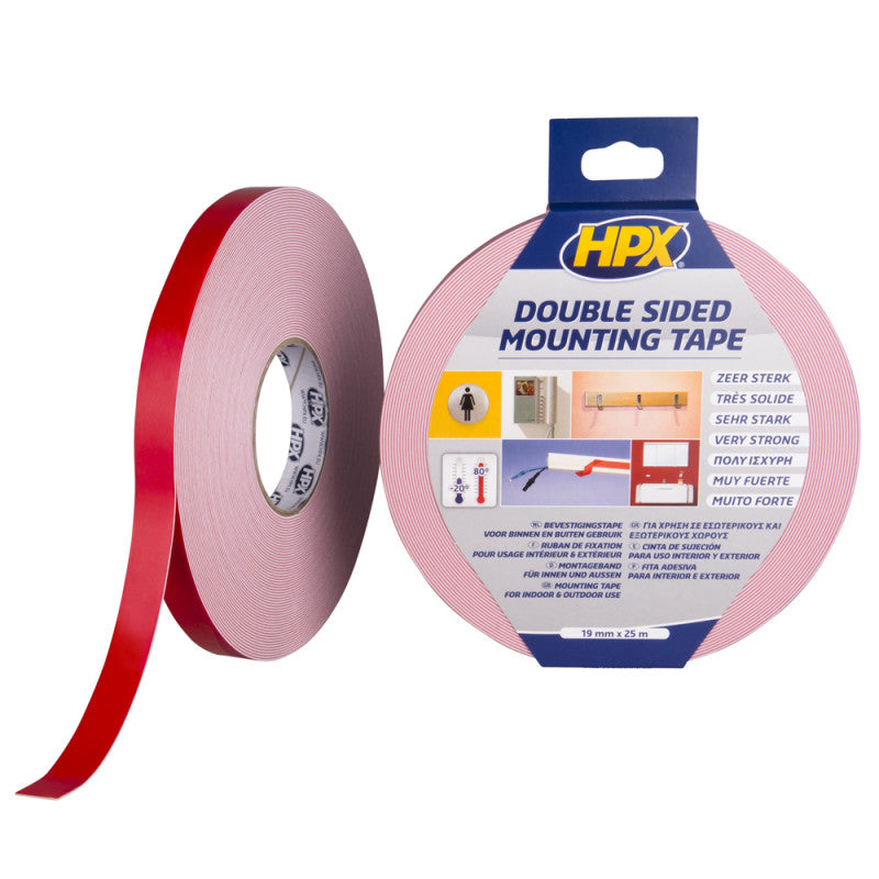 HPX Ruban de montage double face 2500 blanc - 19 mm × 5 m
